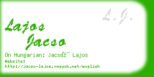 lajos jacso business card